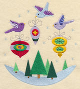 Birds and Ornaments Scene