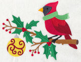 Country Christmas Cardinal on Branch