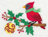 Country Christmas Cardinal on Branch
