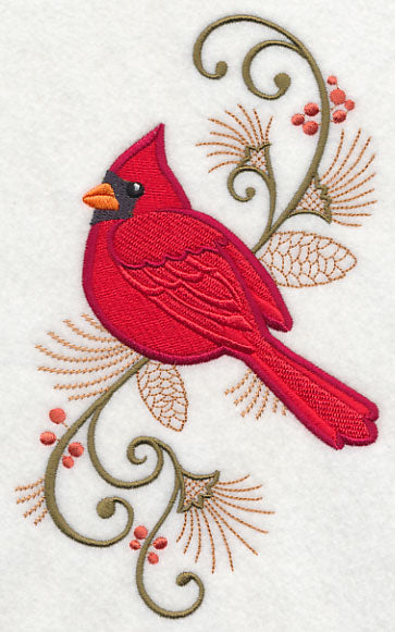 Elegant Cardinal Spray