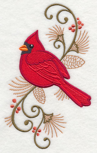 Elegant Cardinal Spray