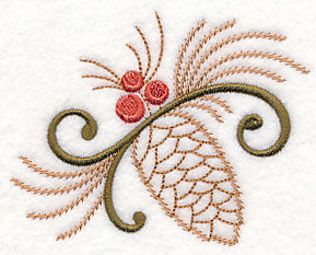 Elegant Pinecone Flourish