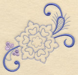 Elegant Snowy Flourish