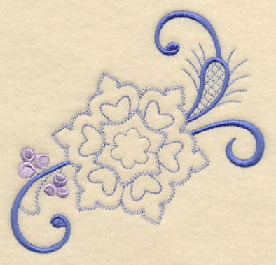 Elegant Snowy Flourish