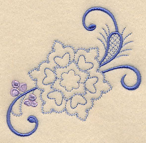 Elegant Snowy Flourish