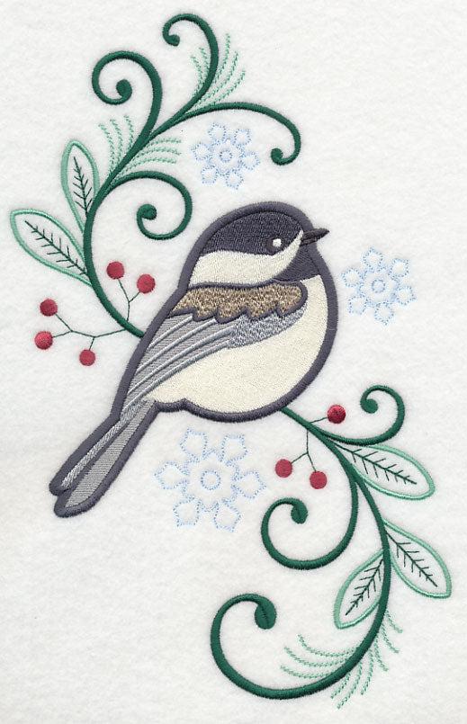 Elegant Chickadee Spray