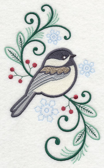 Elegant Chickadee Spray