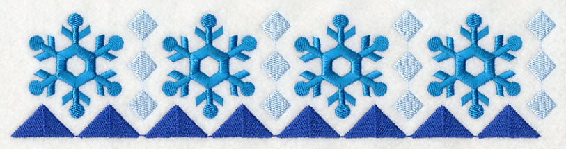 Nordic Winter Snowflake Border