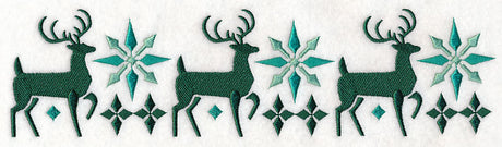 Nordic Winter Deer Border