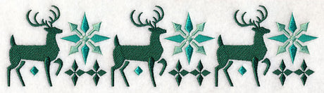 Nordic Winter Deer Border