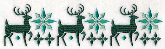 Nordic Winter Deer Border