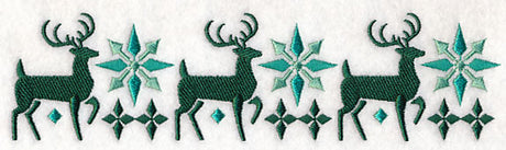 Nordic Winter Deer Border
