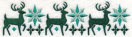 Nordic Winter Deer Border
