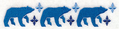 Nordic Winter Bear Border