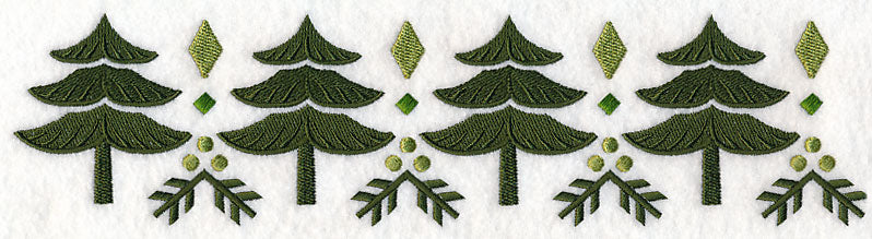 Nordic Winter Tree Border