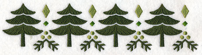 Nordic Winter Tree Border
