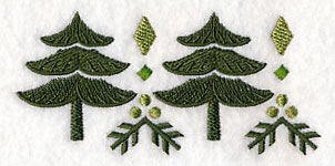 Nordic Winter Tree Border