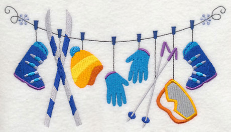Downhill Skiing Clothesline