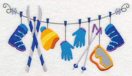 Downhill Skiing Clothesline