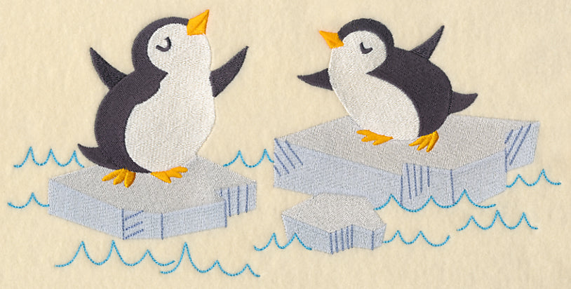 Playful Arctic Penguins