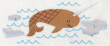 Swimming Arctic Narwhal