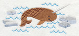 Swimming Arctic Narwhal