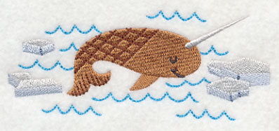Swimming Arctic Narwhal