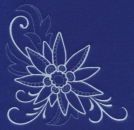 Snowy Edelweiss Corner Filigree