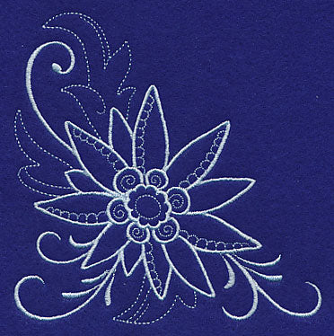 Snowy Edelweiss Corner Filigree