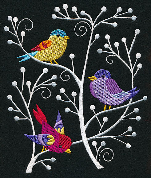 Wintry Bird Trio