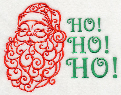 Santa Ho Ho Ho (Filigree)
