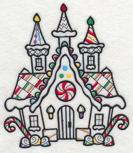 Gingerbread House 1 (Blackwork)