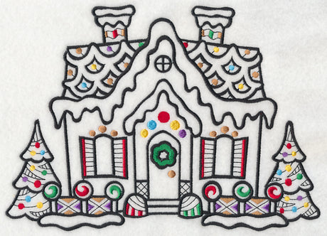 Gingerbread House 2 (Blackwork)