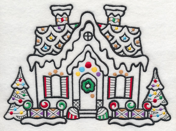 Gingerbread House 2 (Blackwork)