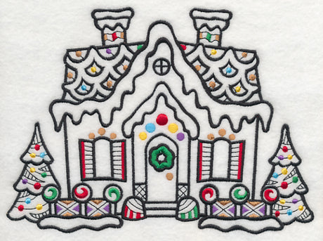 Gingerbread House 2 (Blackwork)