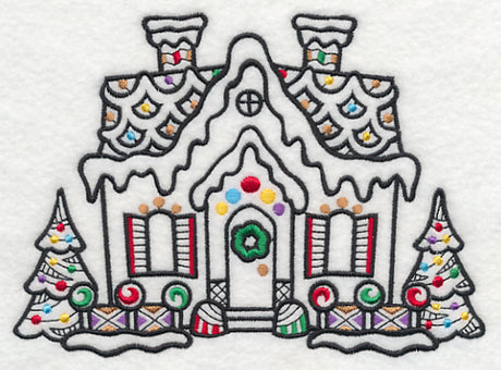 Gingerbread House 2 (Blackwork)