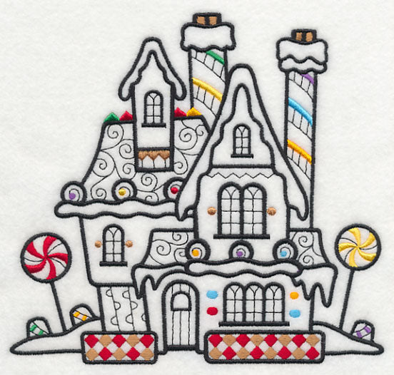 Gingerbread House 3 (Blackwork)