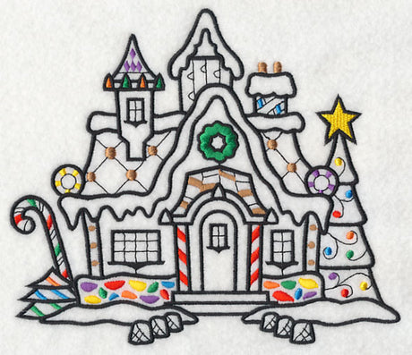 Gingerbread House 4 (Blackwork)