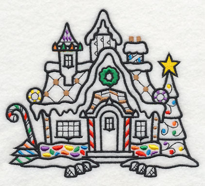 Gingerbread House 4 (Blackwork)