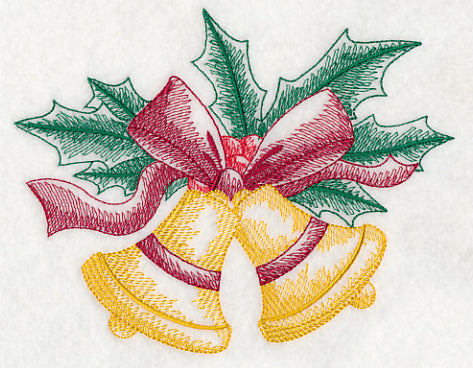 Christmas Bells and Holly (Toile)