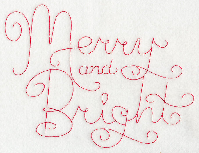 Merry and Bright (Redwork)