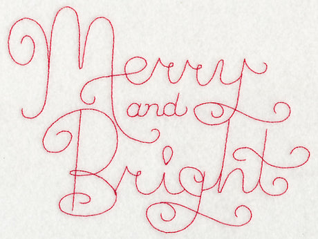 Merry and Bright (Redwork)