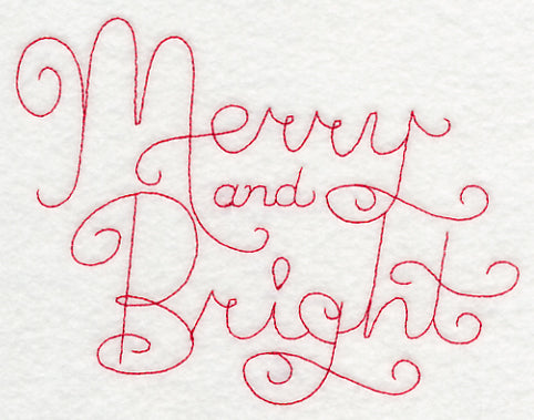 Merry and Bright (Redwork)