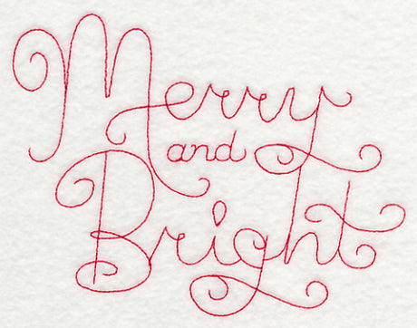 Merry and Bright (Redwork)