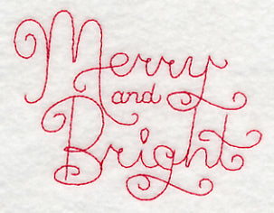 Merry and Bright (Redwork)