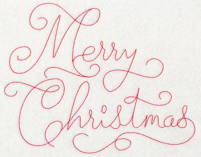 Merry Christmas (Redwork)