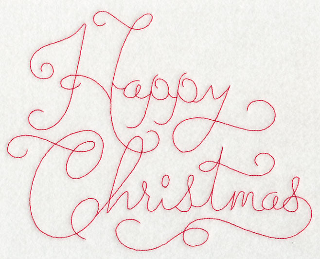 Happy Christmas (Redwork)