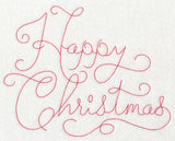 Happy Christmas (Redwork)
