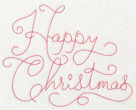 Happy Christmas (Redwork)