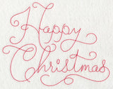 Happy Christmas (Redwork)